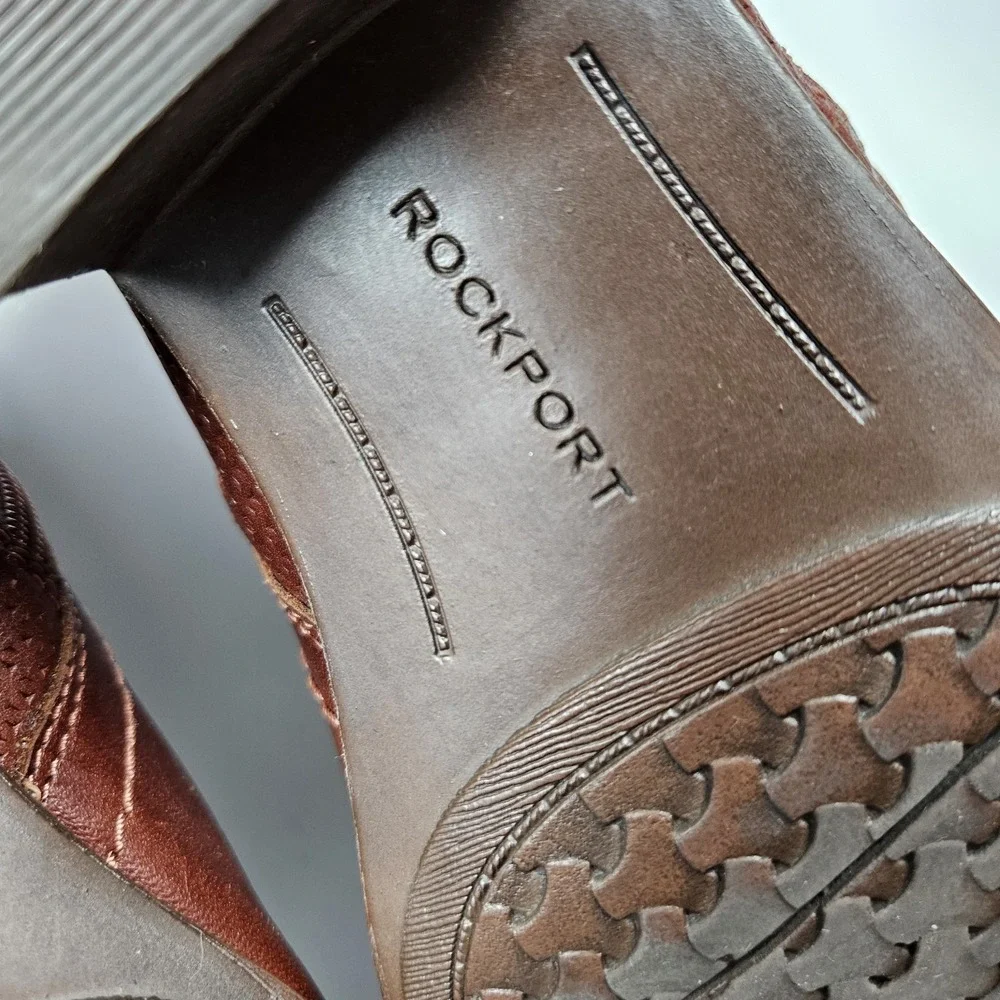Cobb‎ Hill by Rockport Women's Oliana Panel Boot Ankle Zip Brown 7 M Bootie